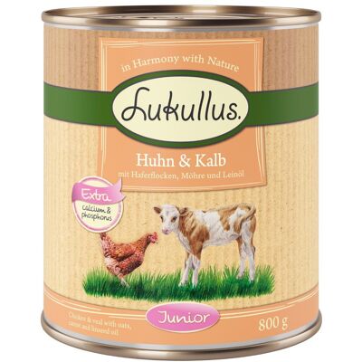 Lukullus Junior 6 x 800 g - Kurczak z cielęciną Lukullus Junior 6 x 800 g - Kurczak z cielęciną