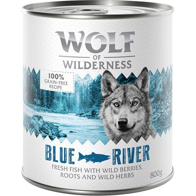 Wolf of Wilderness Monoprotein Adult, 6 x 800 g - Blue River, ryba Wolf of Wilderness Monoprotein Adult, 6 x 800 g - Blue River, ryba