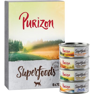 Purizon Organiczny 6 x 85 g, Superfoods 24 x 70 g, 6 x 70 g - Mokra karma dla kota Purizon Organiczny 6 x 85 g, Superfoods 24 x 70 g, 6 x 70 g - Mokra karma dla kota
