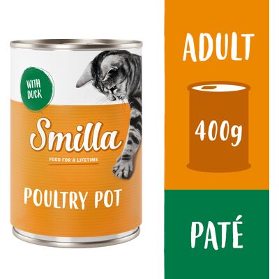 Megapakiet Smilla Puszki z drobiem, 24 x 400 g - Drób z kaczką Megapakiet Smilla Puszki z drobiem, 24 x 400 g - Drób z kaczką
