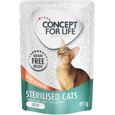 Concept for Life Sterilised Cats w galarecie, łosoś - bez zbóż - 12 x 85 g Concept for Life Sterilised Cats w galarecie, łosoś - bez zbóż - 12 x 85 g