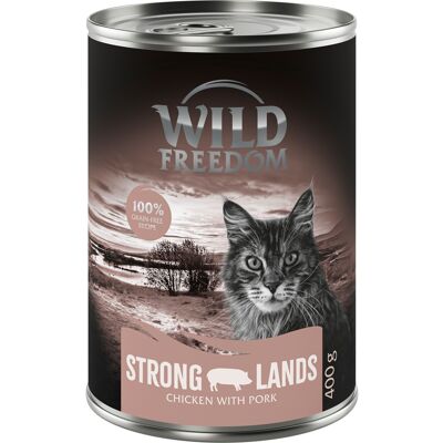 Wild Freedom Adult, 6 x 400 g - bezzbożowa receptura - Strong Lands - Kurczak i wieprzowina Wild Freedom Adult, 6 x 400 g - bezzbożowa receptura - Strong Lands - Kurczak i wieprzowina