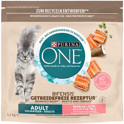 PURINA ONE Grain Free Adult, łosoś, bez zbóż - 1,1 kg PURINA ONE Grain Free Adult, łosoś, bez zbóż - 1,1 kg