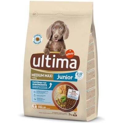 Karma dla Psów Ultima - Kurczak, Junior Medium/Maxi, 2 x 3 kg Karma dla Psów Ultima - Kurczak, Junior Medium/Maxi, 2 x 3 kg