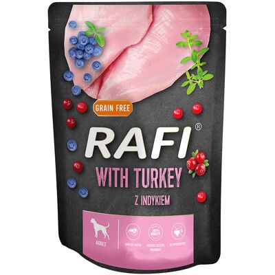Mokra karma Rafi dla psów - Indyk, jagody, żurawina - 300 g Mokra karma Rafi dla psów - Indyk, jagody, żurawina - 300 g