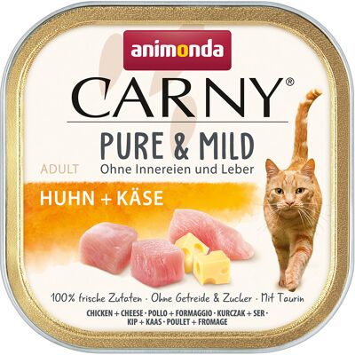 Animonda Carny Adult Pure & Mild, 32 x 100 g - Kurczak + ser Animonda Carny Adult Pure & Mild, 32 x 100 g - Kurczak + ser