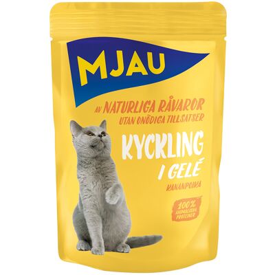 Mjau Cat w saszetkach, 12 x 85 g - Kurczak w galarecie Mjau Cat w saszetkach, 12 x 85 g - Kurczak w galarecie