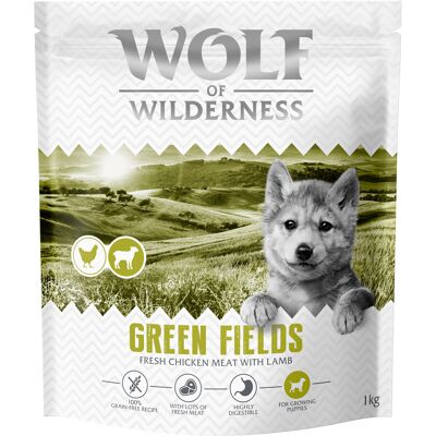 Wolf of Wilderness Junior "Green Fields" (bez zbóż) - 4 x 1 kg: nowa receptura Wolf of Wilderness Junior "Green Fields" (bez zbóż) - 4 x 1 kg: nowa receptura