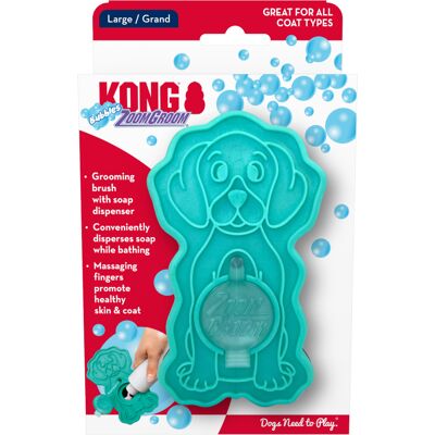 Kong Dog szczotka do masażu Zoom Groom - Turkusowa (dł. x szer. x wys.): 12 x 7 x 7 cm Kong Dog szczotka do masażu Zoom Groom - Turkusowa (dł. x szer. x wys.): 12 x 7 x 7 cm
