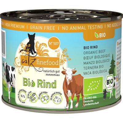 catz finefood Bio, 6 x 200 g - No.507 Biowołowina catz finefood Bio, 6 x 200 g - No.507 Biowołowina