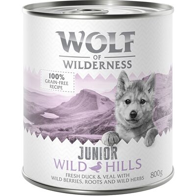 Little Wolf of Wilderness Junior, 6 x 800 g - Wild Hills, kaczka i cielęcina Little Wolf of Wilderness Junior, 6 x 800 g - Wild Hills, kaczka i cielęcina