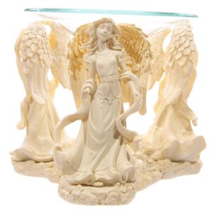 Figurka trzech pięknych aniołów, podstawka pod świecę i kominek do aromaterapii