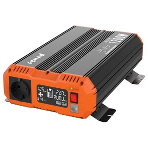 991973EUDF FCHAO 1200W Pure Sine Wave Inverter, DC 24V to AC 230V, 2400W Peak Power, LCD Display, Smart Protection Functions
