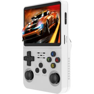 1097731SZBT R36S Handheld Game Console, 3.5-inch IPS Screen, Linux System, 11 Emulator, 128GB - White