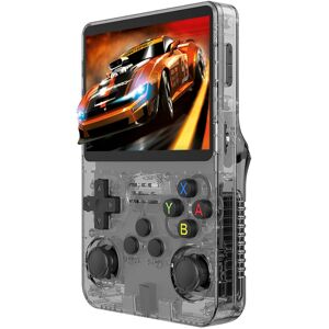 1097727SZBT R36S Handheld Game Console, 3.5-inch IPS Screen, Linux System, 11 Emulator, 128GB - Grey