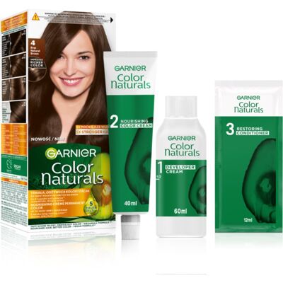 Garnier Color Naturals Odcień 4 Brązowy - Farba do włosów Garnier Color Naturals Odcień 4 Brązowy - Farba do włosów