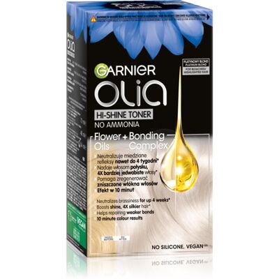 Garnier Olia Hi-Shine Toner toner koloryzujący do włosów odcień 10.01 Platinum Blond 1 szt. Garnier Olia Hi-Shine Toner toner koloryzujący do włosów odcień 10.01 Platinum Blond 1 szt.