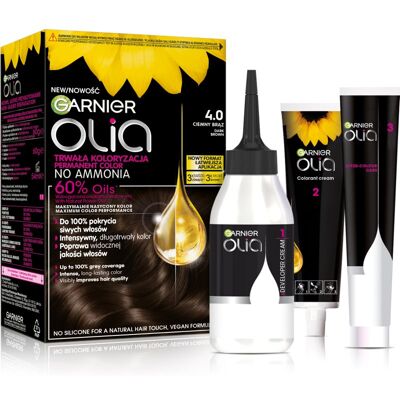 Garnier Olia Ciemnobrązowa Farba do Włosów - Trwała dla Kobiet Garnier Olia Ciemnobrązowa Farba do Włosów - Trwała dla Kobiet