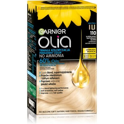 Garnier Olia Big Kit trwała farba do włosów odcień 110 Superlight natural blonde 1 szt. Garnier Olia Big Kit trwała farba do włosów odcień 110 Superlight natural blonde 1 szt.