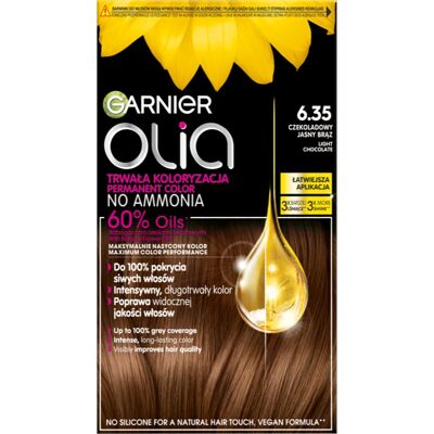 Garnier Olia Big Kit trwała farba do włosów odcień 6.35 Light Chocolate 1 szt. Garnier Olia Big Kit trwała farba do włosów odcień 6.35 Light Chocolate 1 szt.