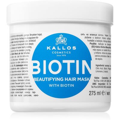 Kallos KJMN Professional Biotin maska do cienkich, słabych i łamliwych włosów 275 ml Kallos KJMN Professional Biotin maska do cienkich, słabych i łamliwych włosów 275 ml