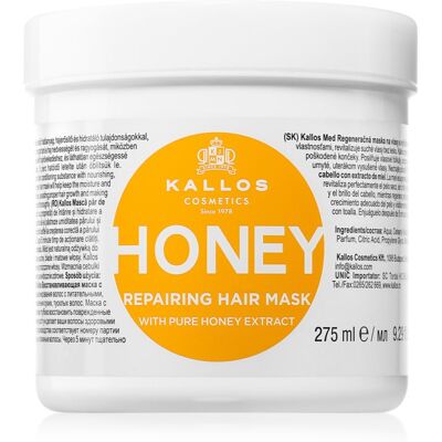 Kallos KJMN Professional Honey intensywna maska nawilżająca do włosów suchych i zniszczonych 275 ml Kallos KJMN Professional Honey intensywna maska nawilżająca do włosów suchych i zniszczonych 275 ml