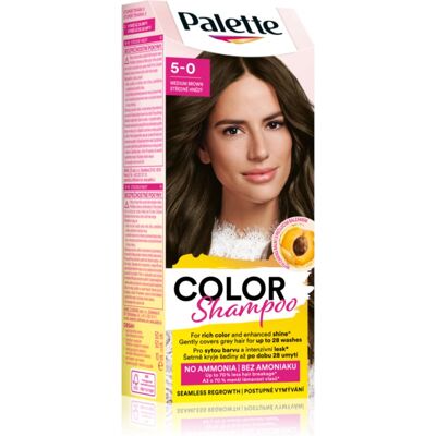 Schwarzkopf Palette Color Shampoo szampon tonujący odcień 5-0 Medium Brown 50 ml Schwarzkopf Palette Color Shampoo szampon tonujący odcień 5-0 Medium Brown 50 ml