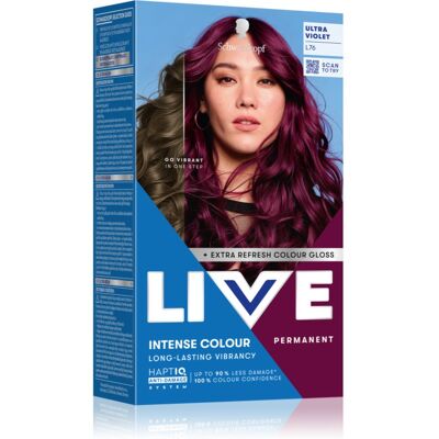 Schwarzkopf LIVE Intense Colour trwała farba do włosów odcień L76 ultra Violet 1 szt. Schwarzkopf LIVE Intense Colour trwała farba do włosów odcień L76 ultra Violet 1 szt.
