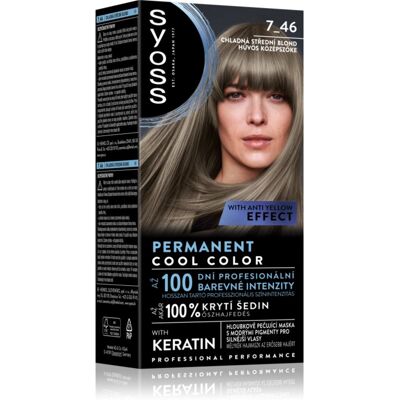 Syoss Permanent Cool Color - Trwała farba do włosów - Chłodny Średni Blond Syoss Permanent Cool Color - Trwała farba do włosów - Chłodny Średni Blond