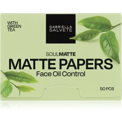 Gabriella Salvete SoulMatte Green Tea papierki matujące z zieloną herbatą 50 szt. Gabriella Salvete SoulMatte Green Tea papierki matujące z zieloną herbatą 50 szt.