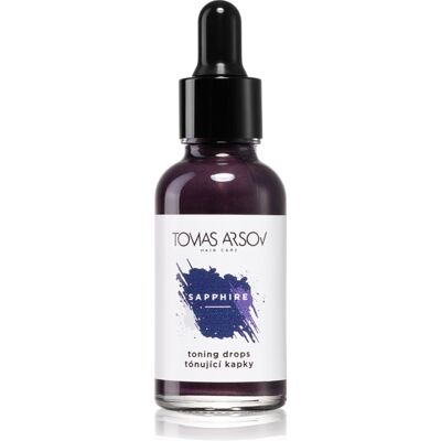 Tomas Arsov Sapphire Toning Drops pielęgnacja włosów do włosów rozjaśnionych, z pasemkami w odcieniu chłodnego blondu 30 ml Tomas Arsov Sapphire Toning Drops pielęgnacja włosów do włosów rozjaśnionych, z pasemkami w odcieniu chłodnego blondu 30 ml