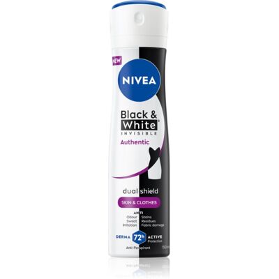 NIVEA Black & White Authentic antyperspirant w sprayu 72 godz. 150 ml NIVEA Black & White Authentic antyperspirant w sprayu 72 godz. 150 ml
