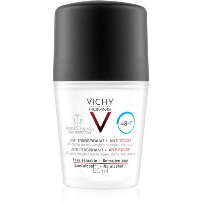Vichy Homme Deodorant antyperspirant przeciw białym i żółtym plamom 48 godz. 50 ml Vichy Homme Deodorant antyperspirant przeciw białym i żółtym plamom 48 godz. 50 ml
