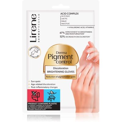 Lirene Derma Pigment Control Brightening Gloves rękawice przeciw przebarwieniom skóry 1 para Lirene Derma Pigment Control Brightening Gloves rękawice przeciw przebarwieniom skóry 1 para
