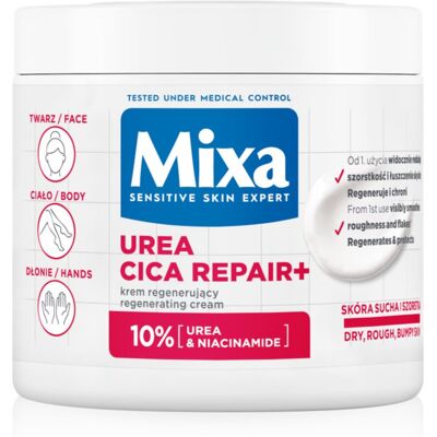 Mixa Urea Cica Repair+ Nawilżający Krem - Na twarz, ręce i ciało Mixa Urea Cica Repair+ Nawilżający Krem - Na twarz, ręce i ciało