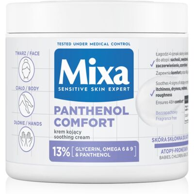 Mixa Panthenol Comfort regenerujący krem do ciała do skóry suchej i atopowej 400 ml Mixa Panthenol Comfort regenerujący krem do ciała do skóry suchej i atopowej 400 ml