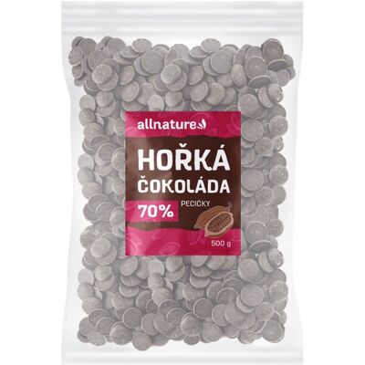Allnature Płatki czekoladowe Czekolada gorzka 70% gorzka czekolada 500 g Allnature Płatki czekoladowe Czekolada gorzka 70% gorzka czekolada 500 g