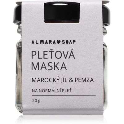 Almara Soap Face Moroccan Clay & Pumice maska peelingowa do twarzy do skóry normalnej 20 g Almara Soap Face Moroccan Clay & Pumice maska peelingowa do twarzy do skóry normalnej 20 g