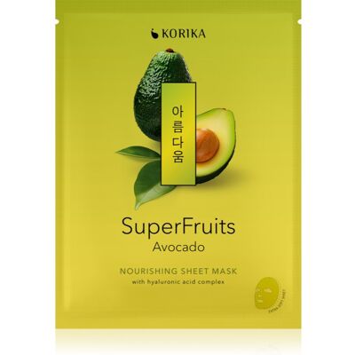 KORIKA SuperFruits Avocado - Nourishing Sheet Mask maska odżywcza w płacie 25 g KORIKA SuperFruits Avocado - Nourishing Sheet Mask maska odżywcza w płacie 25 g