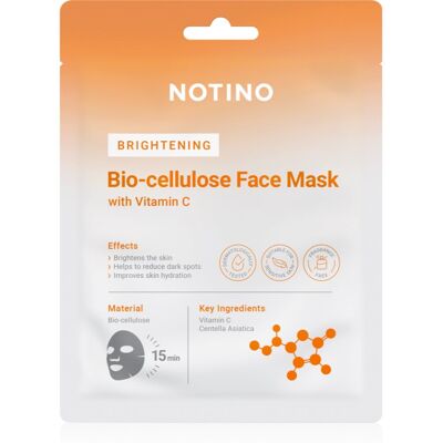 Notino Brightening Bio-Cellulose Face Mask with Vitamin C maska rozświetlająca w płacie 25 g Notino Brightening Bio-Cellulose Face Mask with Vitamin C maska rozświetlająca w płacie 25 g