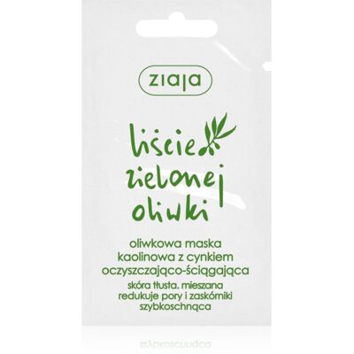 Ziaja Liście Zielonej Oliwki oliwkowa maska kaolinowa z cynkiem oczyszczająco-ściągająca 7 ml Ziaja Liście Zielonej Oliwki oliwkowa maska kaolinowa z cynkiem oczyszczająco-ściągająca 7 ml