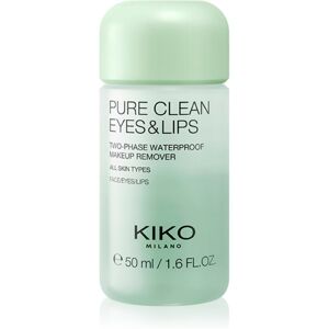 KIKO Milano Pure Clean Eyes&Lips dwufazowy płyn do wodoodpornego demakijażu oczu i ust mini 50 ml KIKO Milano Pure Clean Eyes&Lips dwufazowy płyn do wodoodpornego demakijażu oczu i ust mini 50 ml