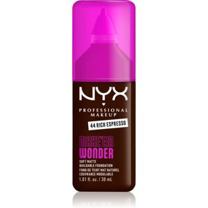 NYX Professional Makeup Make ‘Em Wonder lekki podkład matujący odcień 44 Rich Espresso 30 ml NYX Professional Makeup Make ‘Em Wonder lekki podkład matujący odcień 44 Rich Espresso 30 ml