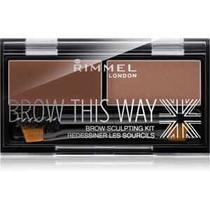 Rimmel Brow This Way paletka do brwi odcień 002 Medium Brown 1,3 g Rimmel Brow This Way paletka do brwi odcień 002 Medium Brown 1,3 g