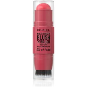 Rimmel Multi-Tasker Blush'N'brush róż do policzków w sztyfcie z pędzelkiem odcień 150 Cherry On Point 8 g Rimmel Multi-Tasker Blush'N'brush róż do policzków w sztyfcie z pędzelkiem odcień 150 Cherry On Point 8 g