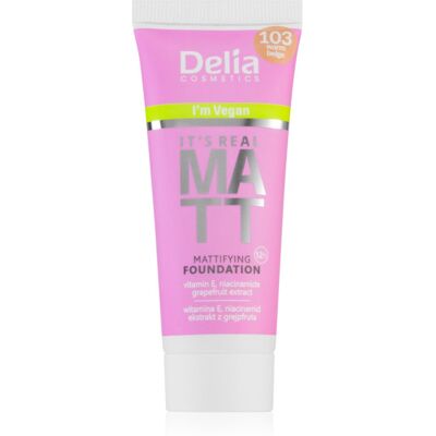 Delia Cosmetics It's Real Matt Warm Beige - Podkład Delia Cosmetics It's Real Matt Warm Beige - Podkład