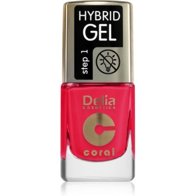 Delia Cosmetics Coral Nail Enamel Hybrid Gel lakier hybrydowy do paznokci odcień 148 11 ml Delia Cosmetics Coral Nail Enamel Hybrid Gel lakier hybrydowy do paznokci odcień 148 11 ml