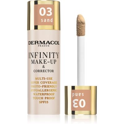 Dermacol Infinity podkład mocno kryjący SPF 15 odcień 03 Sand 20 g Dermacol Infinity podkład mocno kryjący SPF 15 odcień 03 Sand 20 g