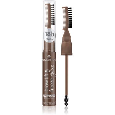 essence Brow Lift & Freeze transparentny żel do brwi odcień 04 Dark Brown 7 ml essence Brow Lift & Freeze transparentny żel do brwi odcień 04 Dark Brown 7 ml