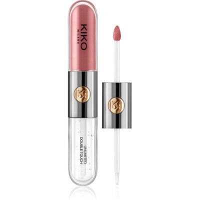 KIKO Milano Unlimited Double Touch długotrwała szminka w płynie z połyskiem odcień 120 Rosy Mauve 6 ml KIKO Milano Unlimited Double Touch długotrwała szminka w płynie z połyskiem odcień 120 Rosy Mauve 6 ml